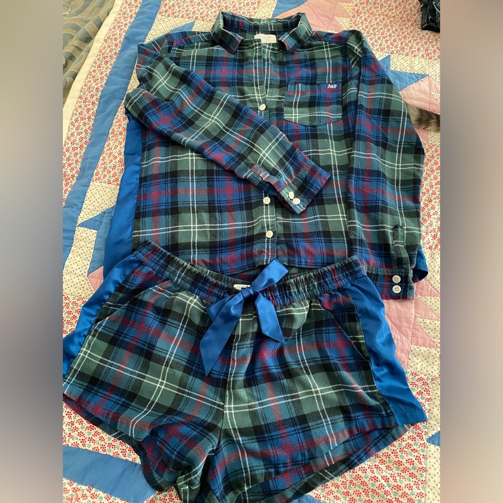 Abercrombie and Fitch Plaid Pajama Set